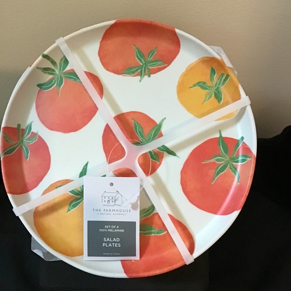 The Farmhouse by Rachel Ashwell Other - The Farmhouse Rachel Ashwell Melamine Tomato Salad Plates Set of 4